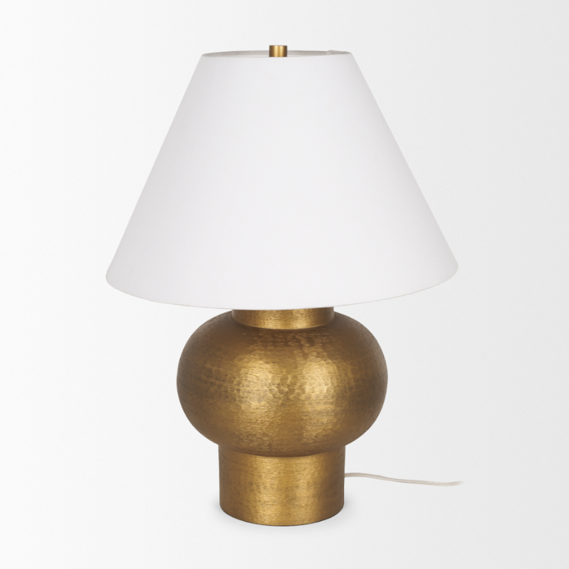 Salaah Table Lamp, Antique Gold - 13 Hub Lane   |  Metal Table Lamps