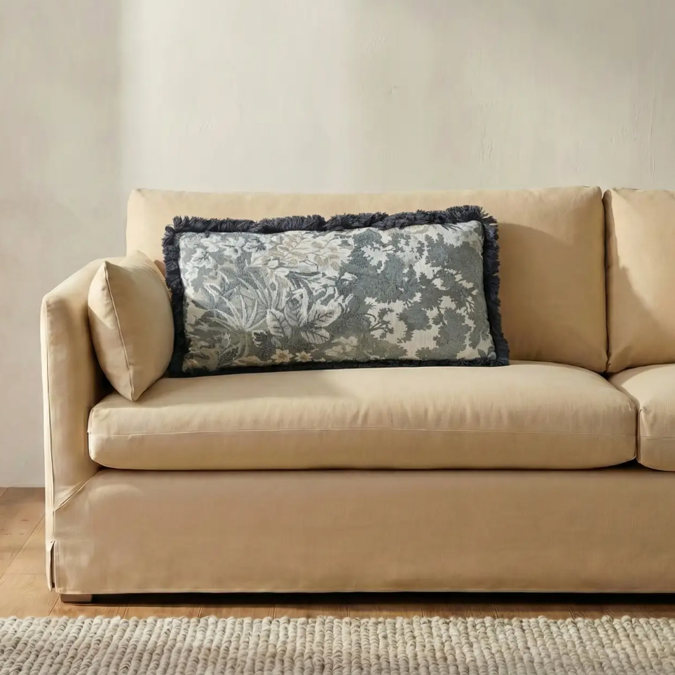 Yasmin Tapestry Lumbar Cushion, Blue