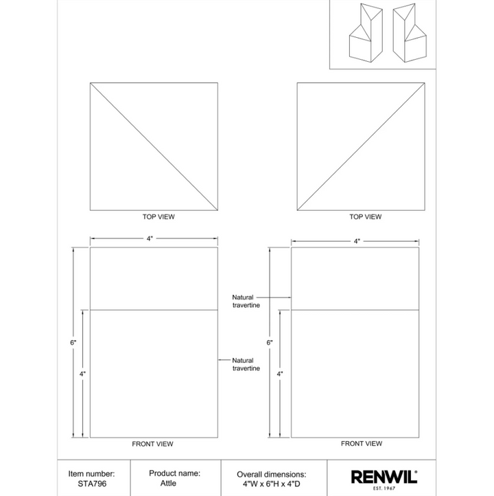 Attle Bookend - 13 Hub Lane   |  Stone Bookends
