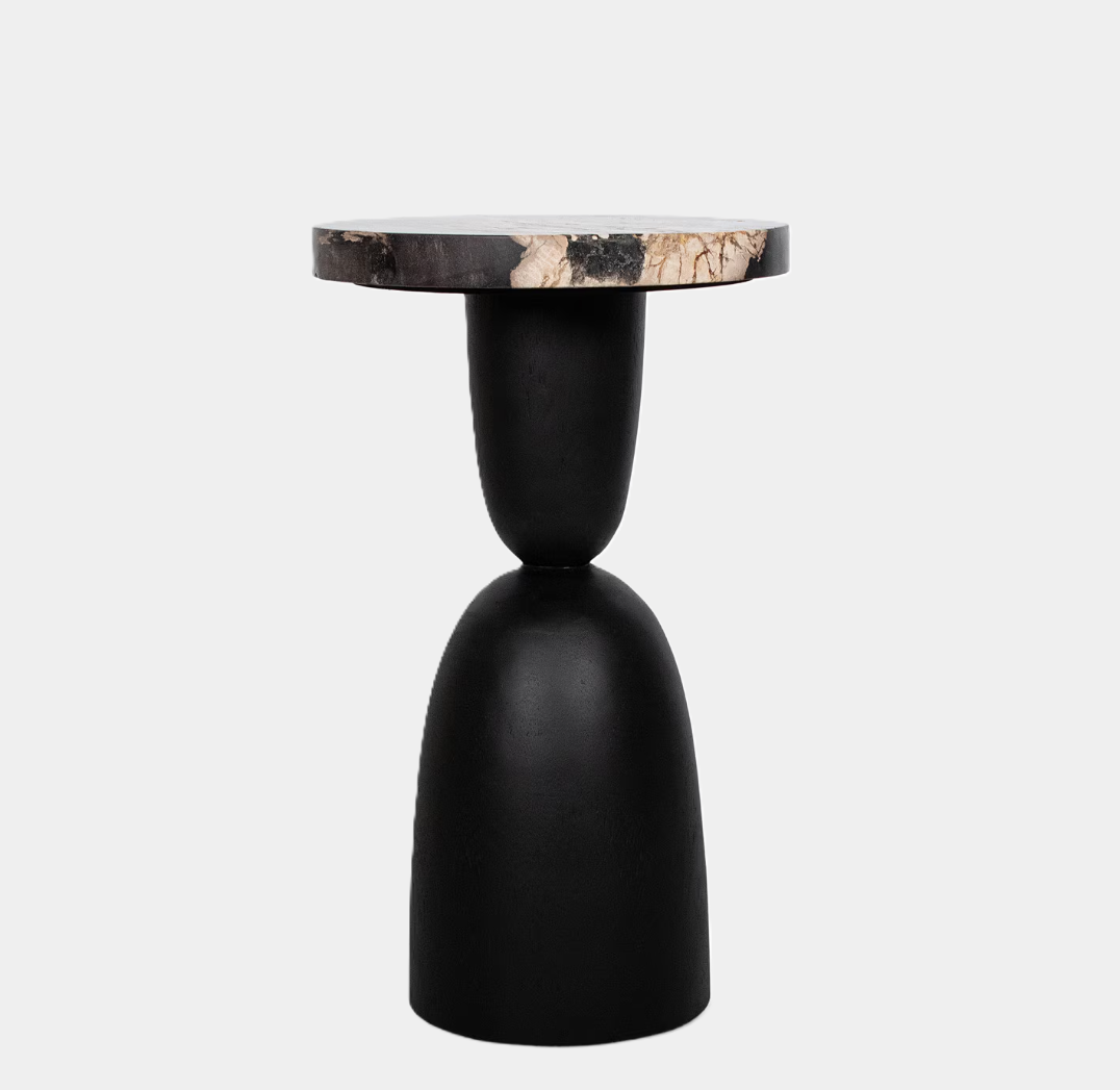 Petrified Wood Top Organic Oval Accent Table - 13 Hub Lane   |  Accent Tables