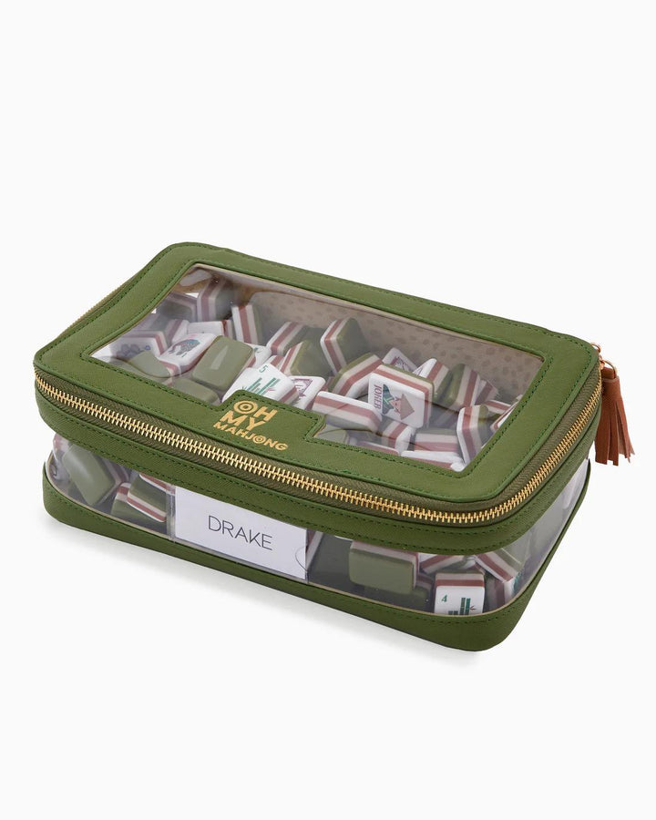 Mahjong Tile Storage Bag, Olive