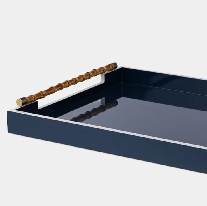 Coco Cay Lacquered Tray w/ Bamboo Handles - 13 Hub Lane   |  Lacquered Trays