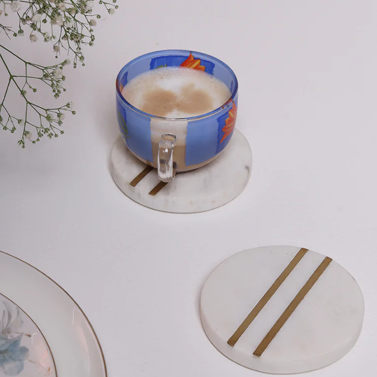 Marble Coasters, White - 13 Hub Lane   |  