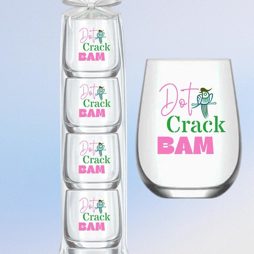 Mahjong Stemless Wine Glasses Set of 4