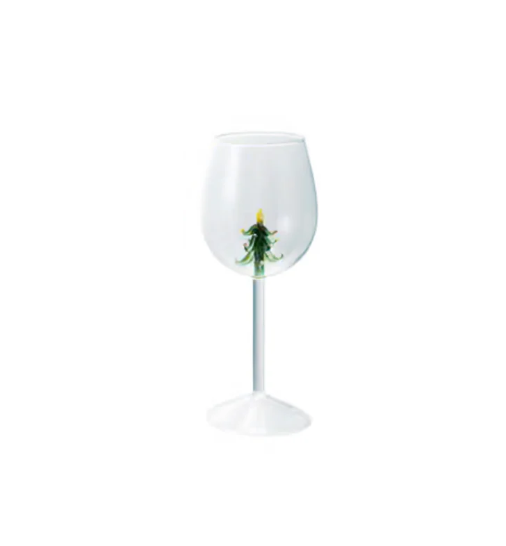 16oz. Holiday Figure Stemmed Wine Glass - 13 Hub Lane   |  Wine Glasses