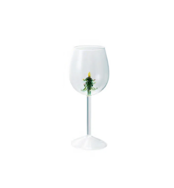 16oz. Holiday Figure Stemmed Wine Glass - 13 Hub Lane   |  Wine Glasses