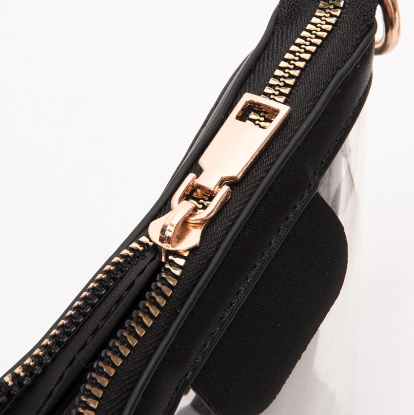 Transparent Crossbody Bag / Phone Bag, Gold - 13 Hub Lane   |  Clear Crossbodies