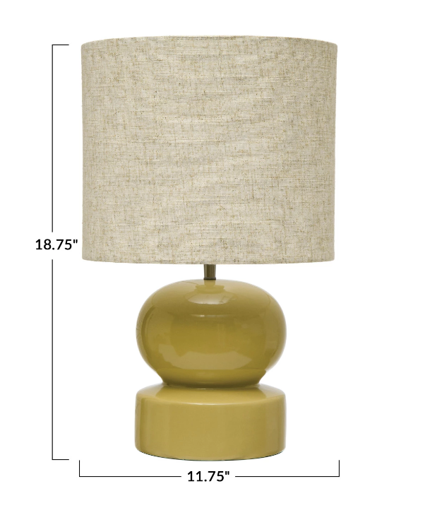 Celery Green Ceramic Table Lamp - 13 Hub Lane   |  