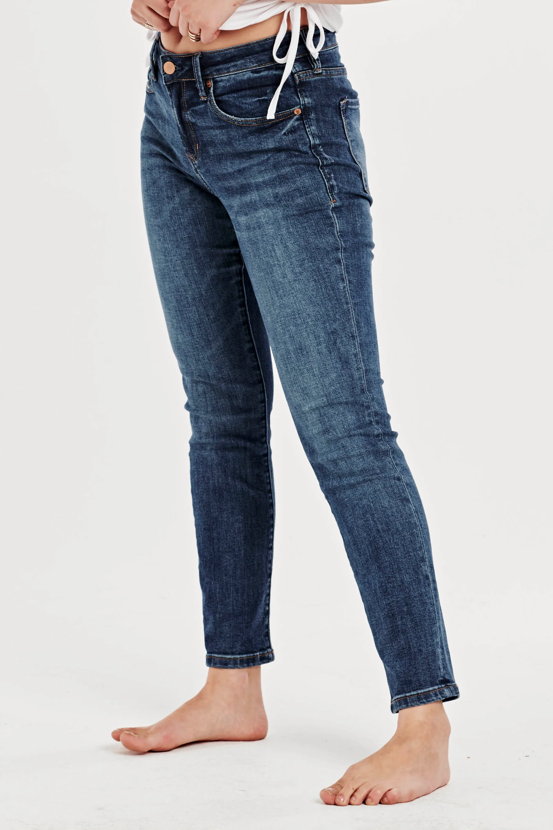 BLAIRE HIGH RISE ANKLE SLIM STRAIGHT JEANS SOUTH BAY