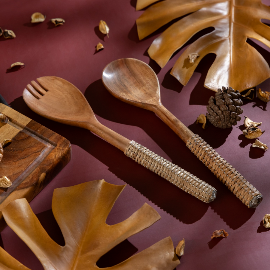 Wooden Salad Servers - 13 Hub Lane   |  Salad Servers