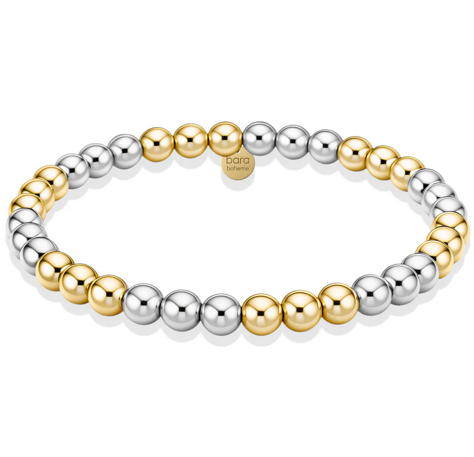 bara boheme triple 2tone 5mm beaded bracelet - 13 Hub Lane   |  