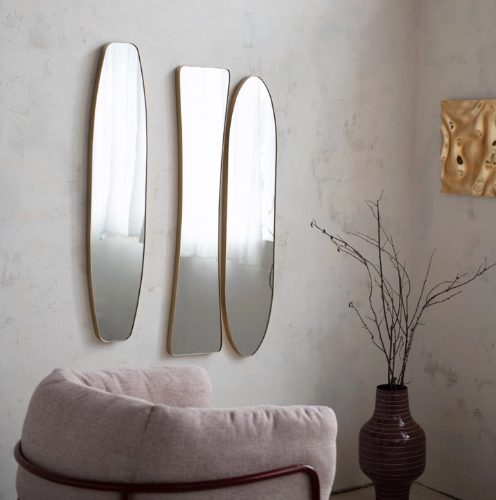 Metal Framed Wall Mirror, Gold - 13 Hub Lane   |  Wall Mirrors