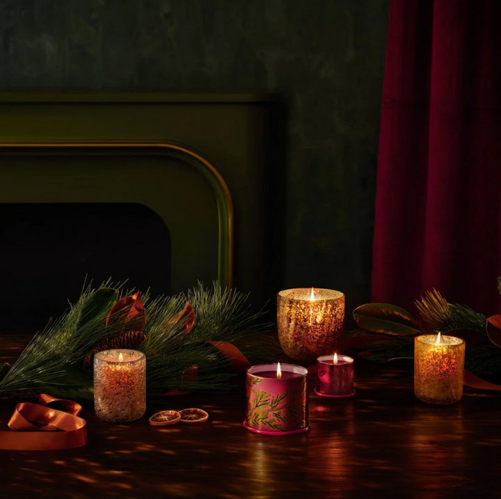 Crimson Woods Baltic Glass Candle