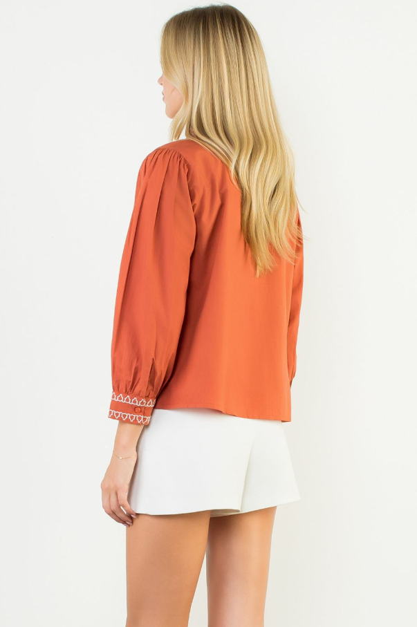 Embroidered Detail Button-Up - 13 Hub Lane   |  Button-Ups