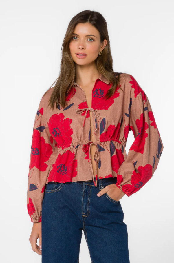 Emmalyn Top, Oversized Desert Floral - 13 Hub Lane   |  Peasant Tops