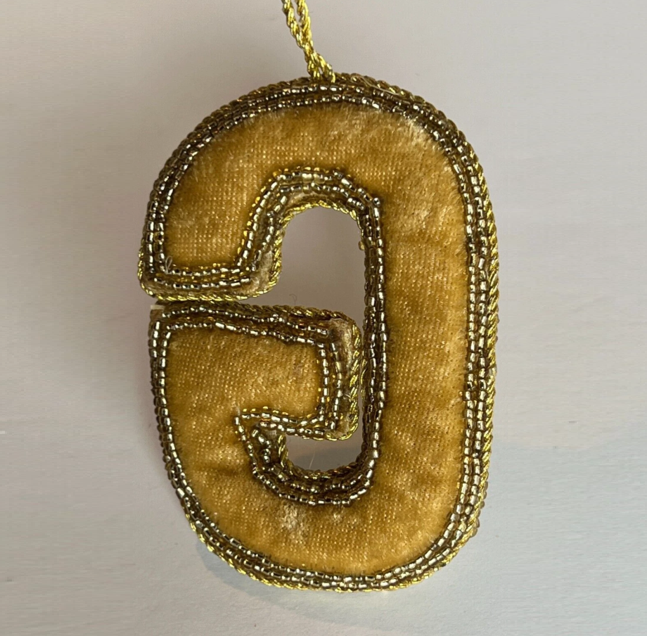 Alphabet Ornament - 13 Hub Lane   |  Fabric Ornaments