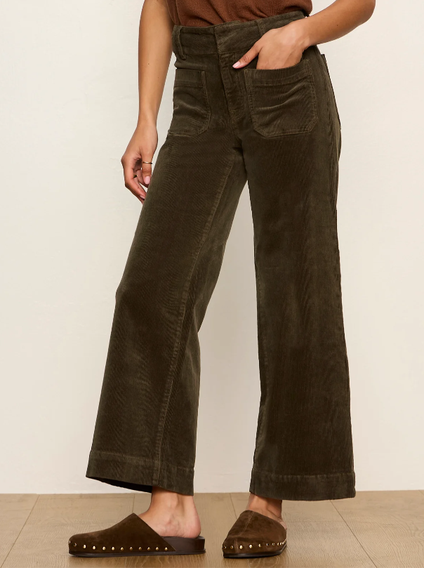 Chelsea Wide Leg Corduroys, Kalamata