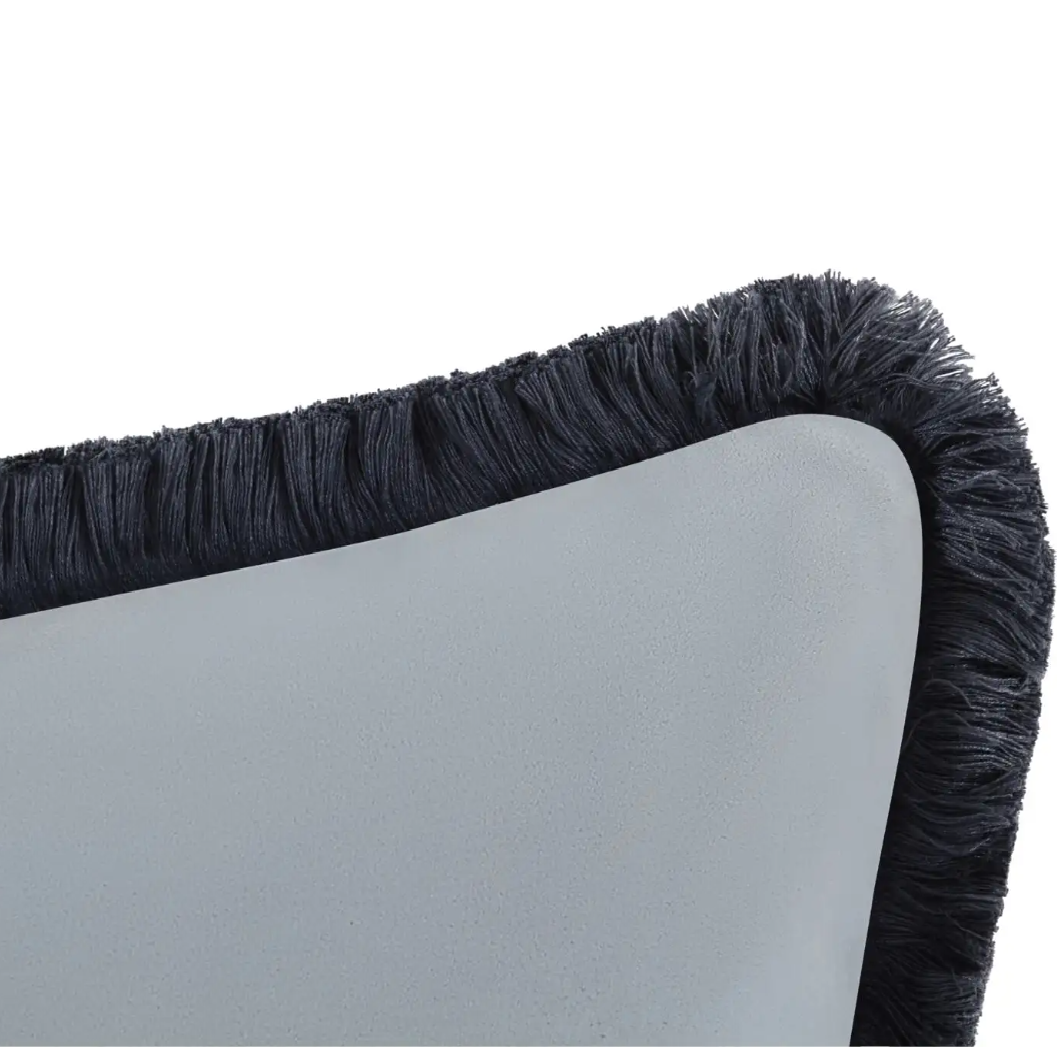 Yasmin Faux Mohair Lumbar Cushion, Light Blue