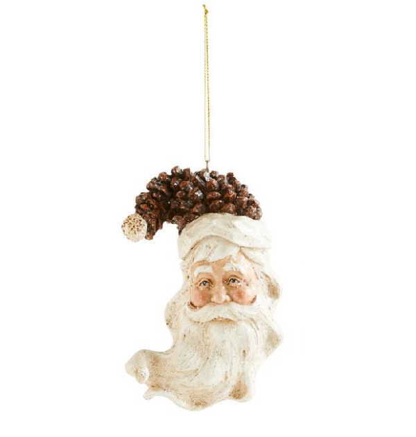 Pinecone Santa Head Ornament - 13 Hub Lane   |  