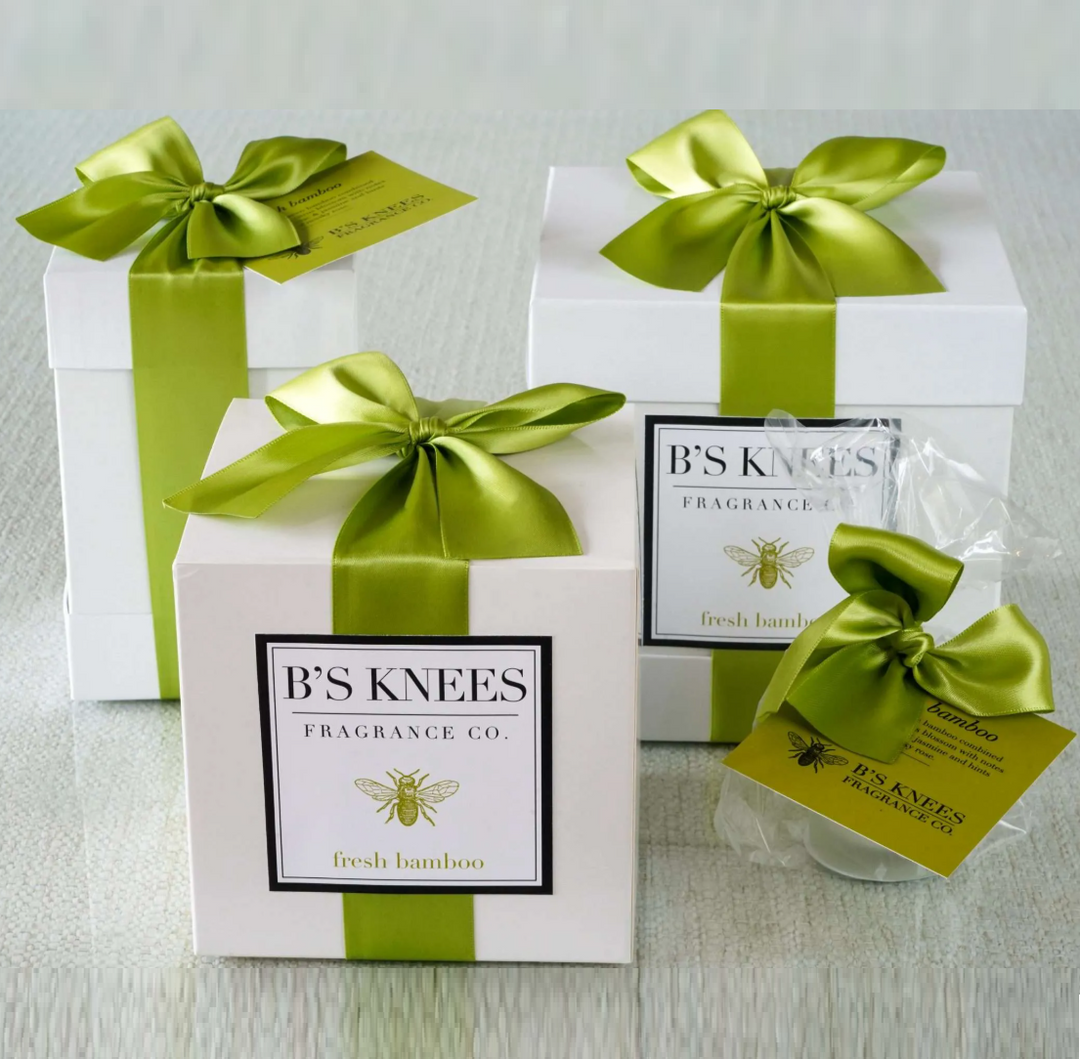 B's Knees 2-Wick White Glass Candle