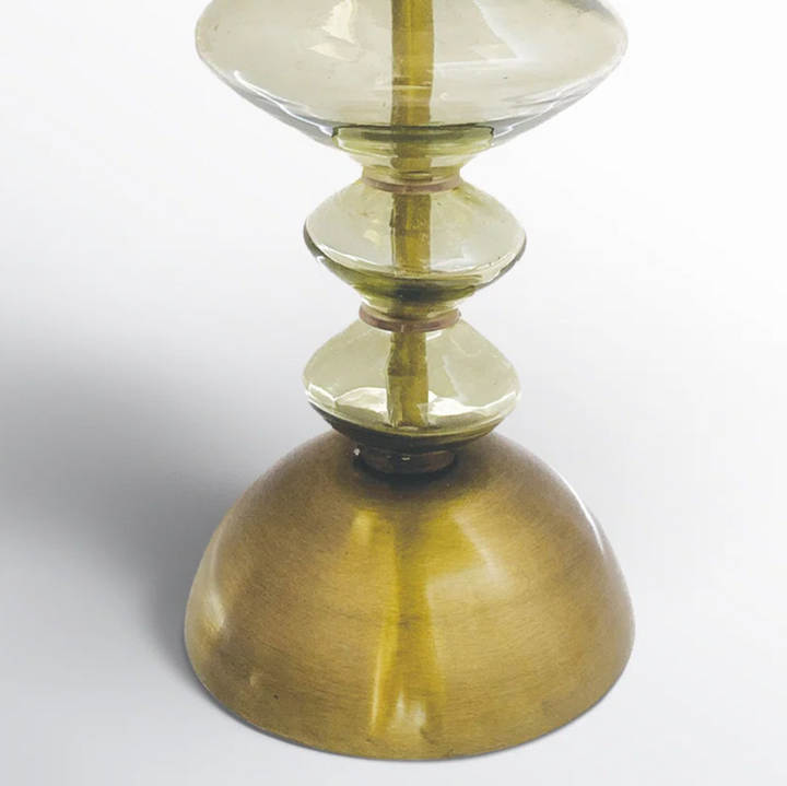 Recycled Glass & Metal Pillar Holder - 13 Hub Lane   |  Glass Candle Holders