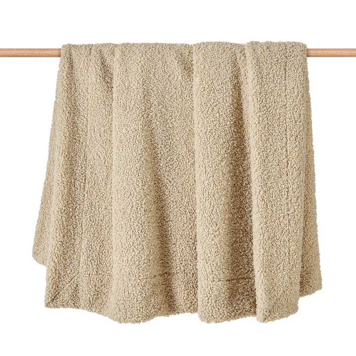 Teddy Throw Blanket, Cream