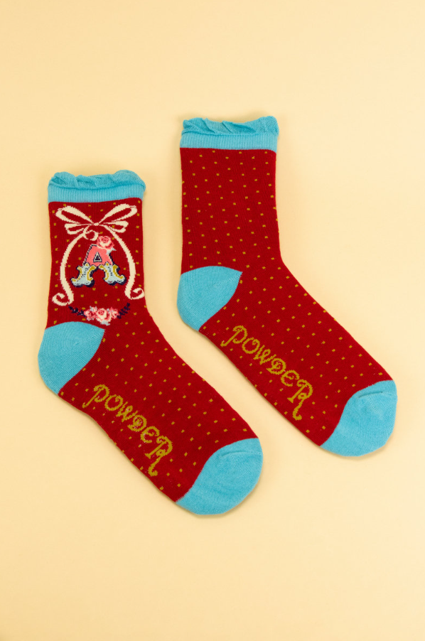 'A' Alphabet Socks