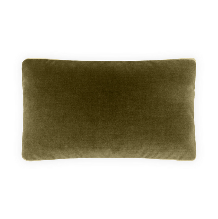 Deveraux Box Lumbar Pillow, Olive - 13 Hub Lane   |  Velvet Lumbars