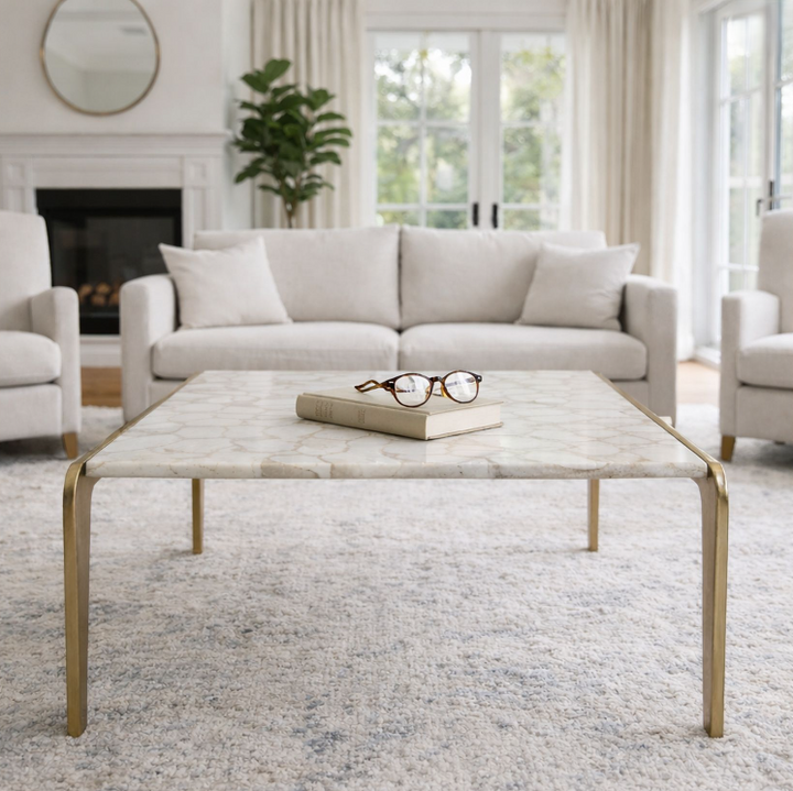 40" Larimore Quartz Top Coffee Table