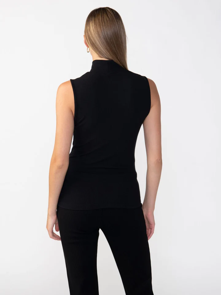 Essential Sleeveless Mock Neck Top - 13 Hub Lane   |  