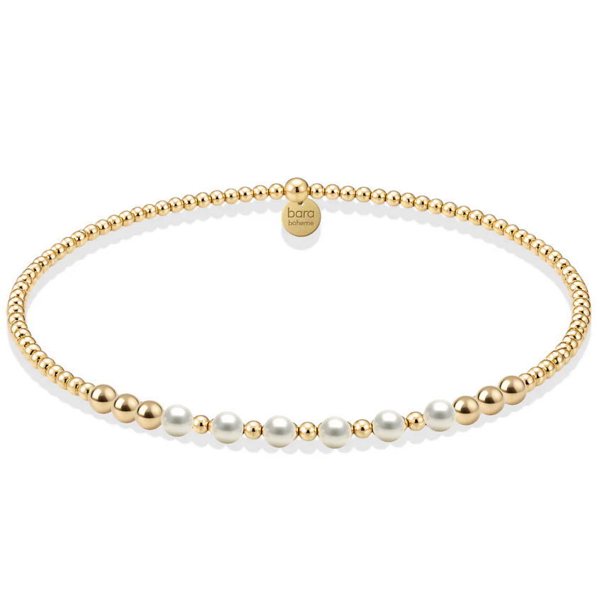 bara boheme berkley gold filled beaded bracelet w/ pearls - 13 Hub Lane   |  