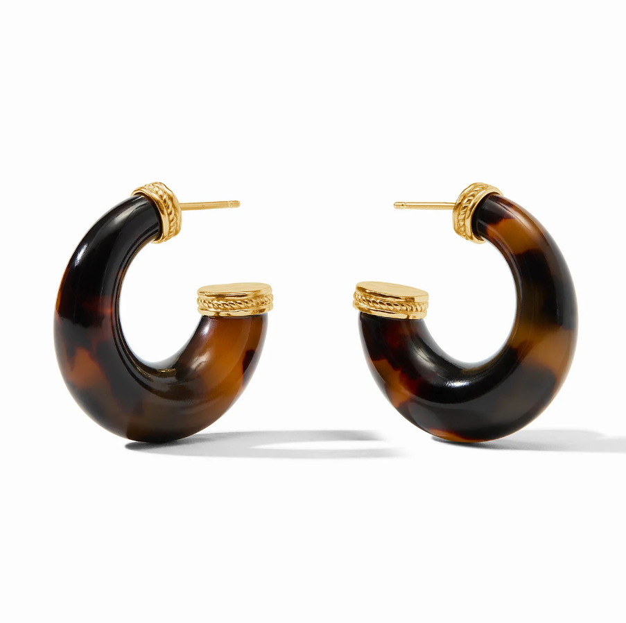 Julie Vos Madison Statement Hoop, Tortoise Shell