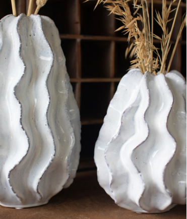Ceramic Ruffle Vase - 13 Hub Lane   |  