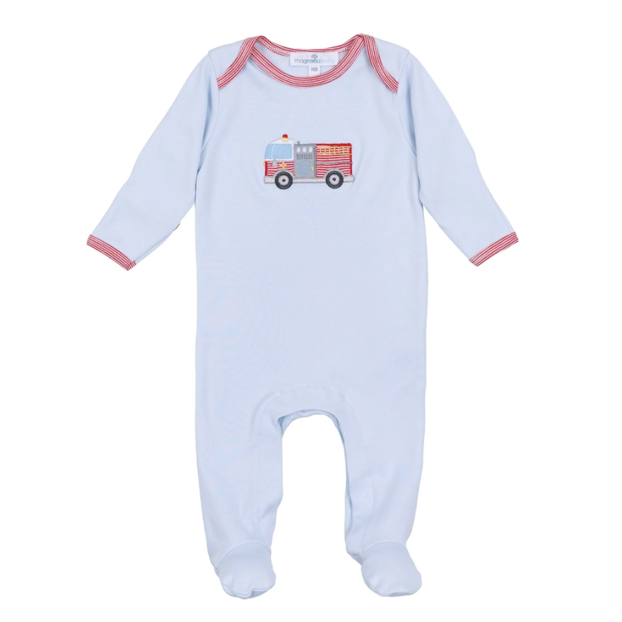 Hero Brigade Applique Lap Footie - 13 Hub Lane   |  Footies