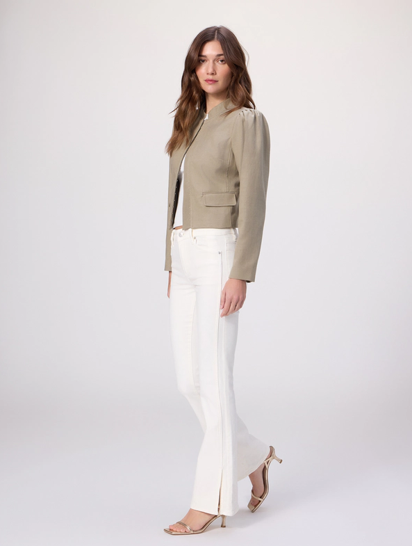 High Rise Laurel Canyon Petite Bootcut Jean, Tonal Ecru