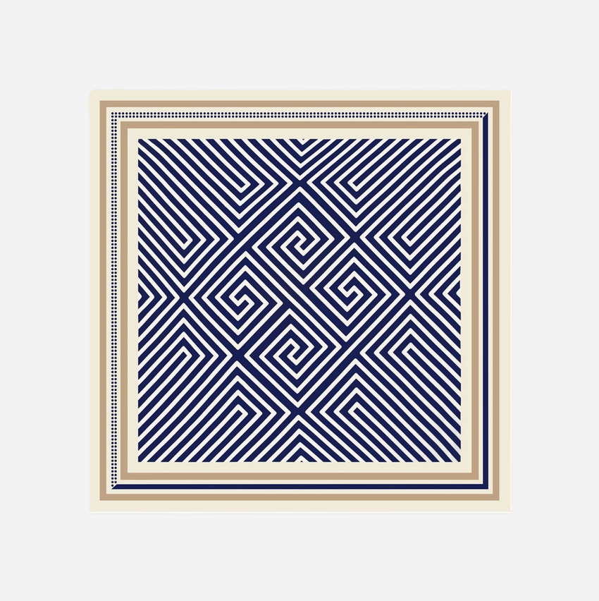 Striped Satin Square Scarf
