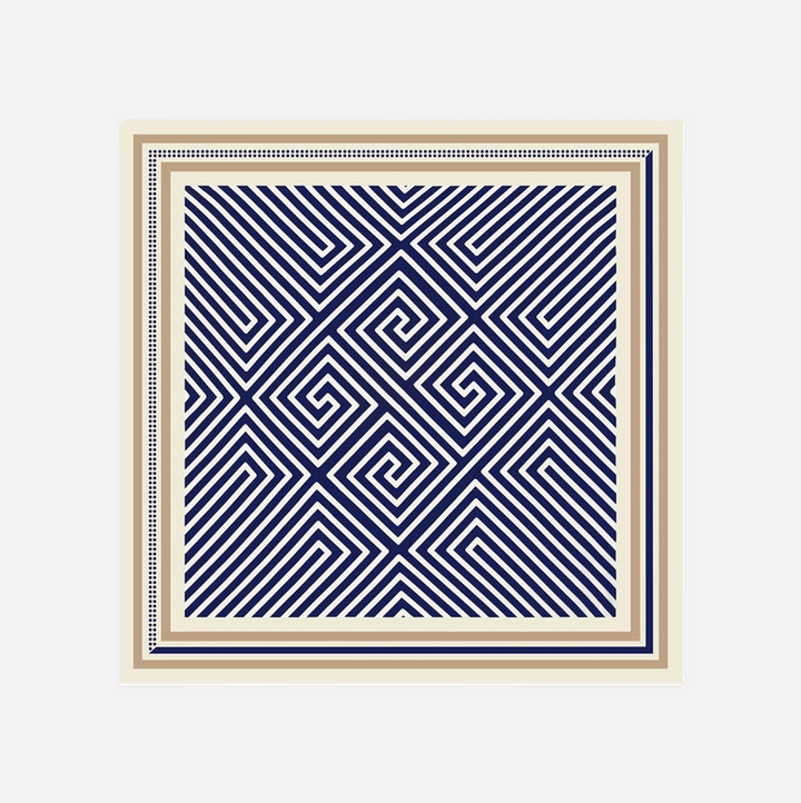 Striped Satin Square Scarf