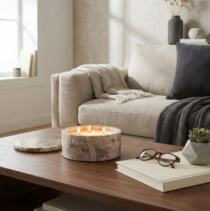 Haven Bergamot & Clary Sage Marble Candle