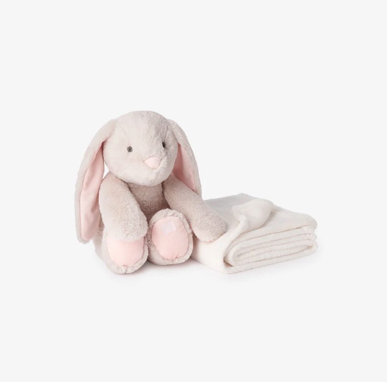 Bunny Bedtime Huggie Plush Toy with Blanket