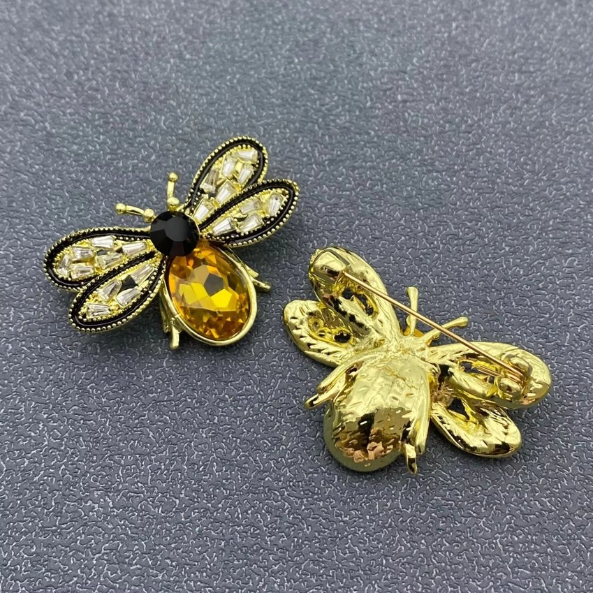 Rhinestone Bee Brooch - 13 Hub Lane   |  Brooches