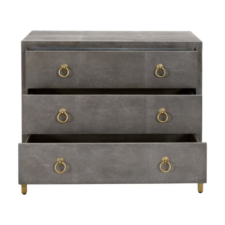 Strand Shagreen 3-Drawer Nightstand