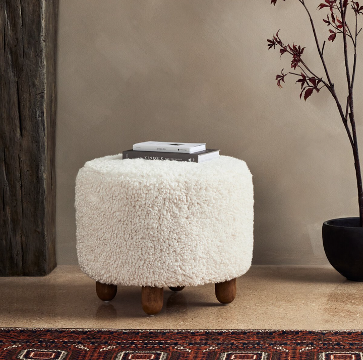 Aniston Round Ottoman - 13 Hub Lane   |  Ottomans