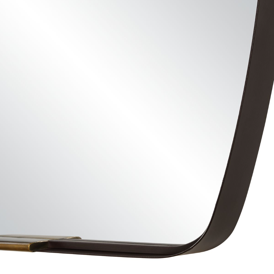 Sculptural Bronze Mirror