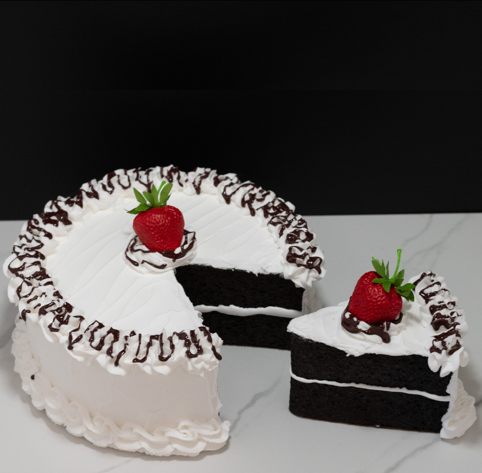 Large Vanilla Frosted Cake w/ Slice Removed - Thumbnail 5