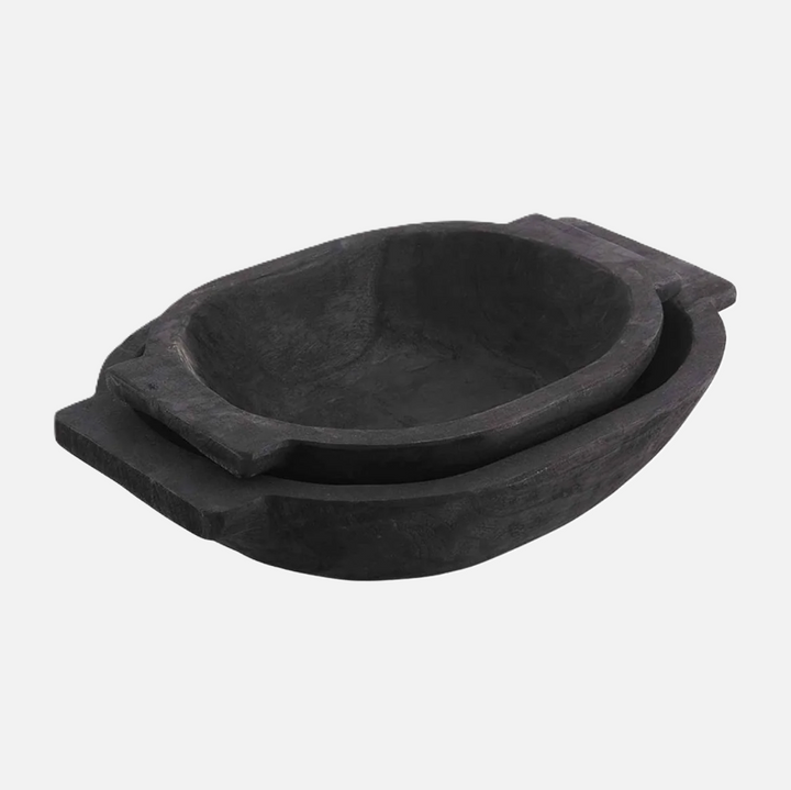 Oval Dough Bowl, Black