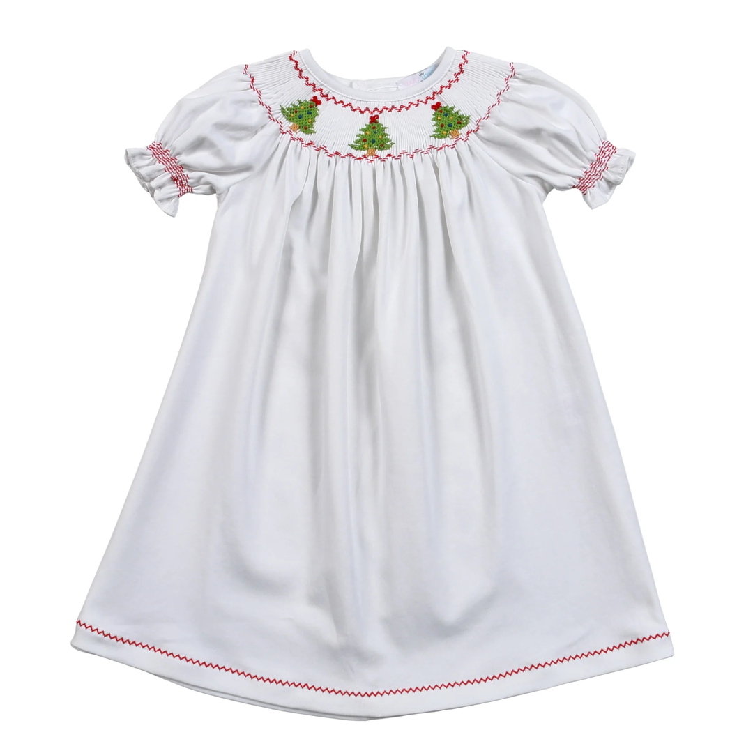 Christmas Trees Smocked Dress 12-18M Christmas Trees Smocked Dress 12-18M