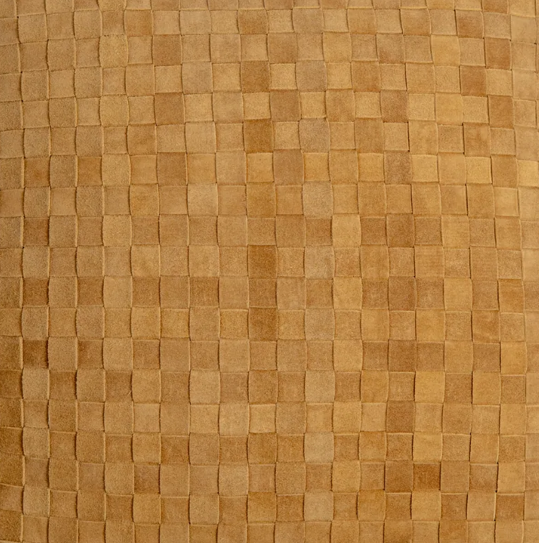 Woven Square Suede Pillow, Camel - 13 Hub Lane   |  