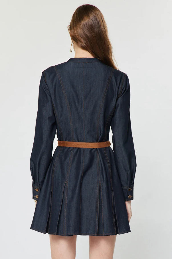 Belted Mini Shirtdress