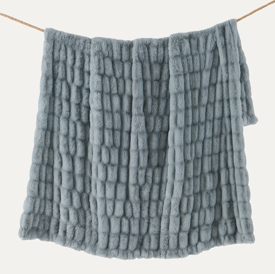 Ruched Rabbit Double Sided Throw - 13 Hub Lane   |  
