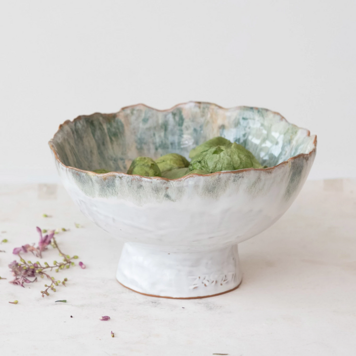 Stoneware Footed Bowl - 13 Hub Lane   |  Stoneware Bowls